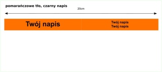 20cm Opaska silikonowa z własnym napisem na zewnątrz pomarańczowa