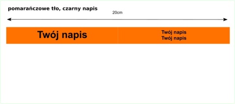 20cm Opaska silikonowa z własnym napisem na zewnątrz pomarańczowa