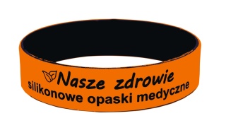 20cm Opaska silikonowa z własnym napisem na zewnątrz pomarańczowa