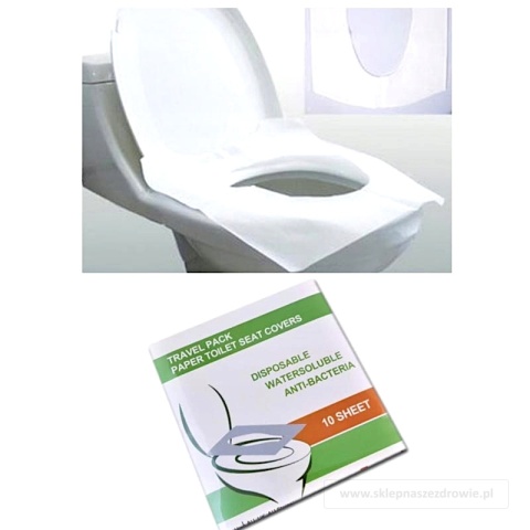 Nakładki higieniczne na deskę sedesową 10 sztuk
