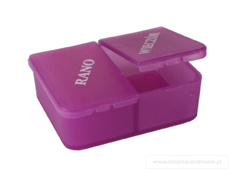 Kasetka, pojemnik, dozownik na leki, tabletki 1x2