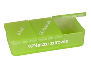 Kasetka, pojemnik, dozownik na leki, tabletki 1x3
