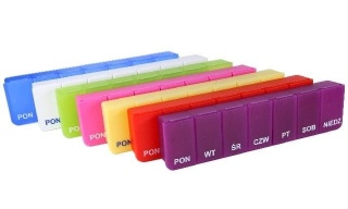 Kasetka, pojemnik, dozownik na leki, tabletki 7x1