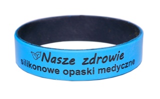 20cm Opaska silikonowa z własnym napisem na zewnątrz niebieska