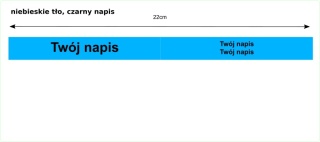 22cm Opaska silikonowa z własnym napisem na zewnątrz niebieska